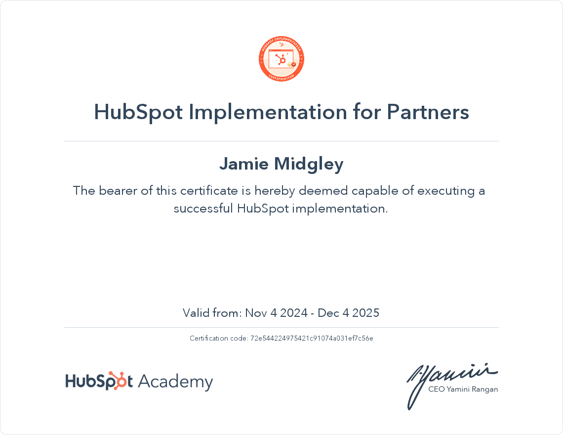 JM - DCA - Implementation for partners Cert - 72e544224975421c91074a031ef7c56e